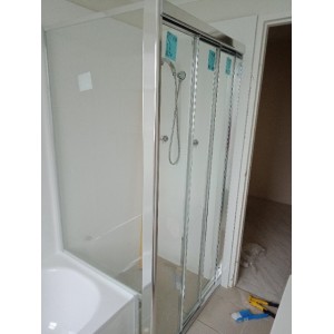 Australia Custom made framed next to bathtub shower screen (700-900)*(700-900)*1900